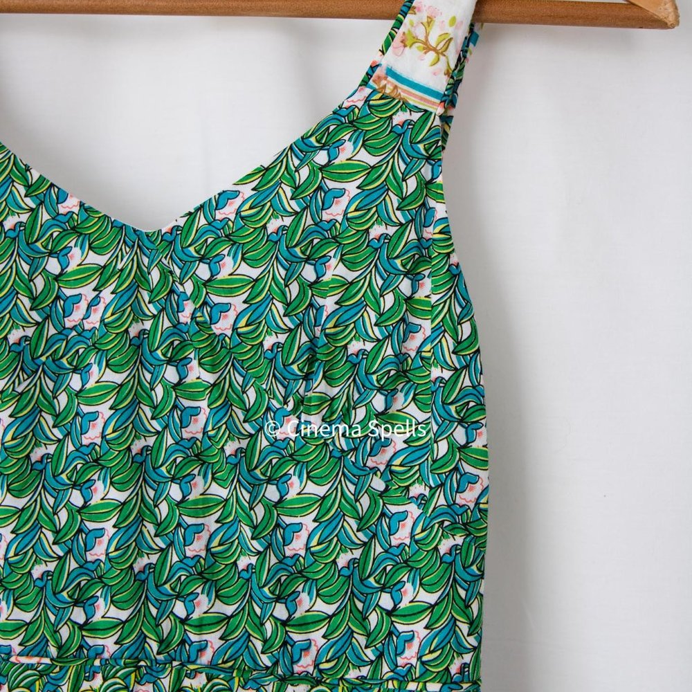 Early 2000s As Seen On Marissa Cooper On The OC DVF Green Spring Dress Size US 2 - Picture 4 of 10